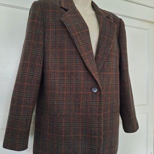 Vintage Sag Harbor Fall Plaid Blazer